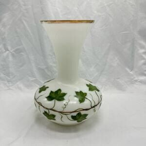 VTG Consolidated Glass hand painted vase